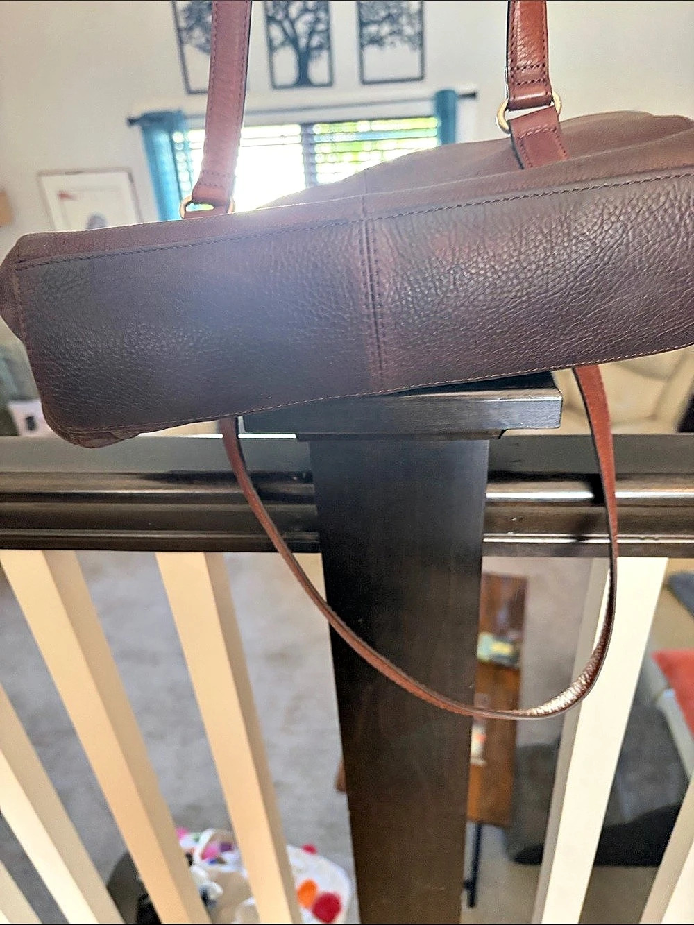 Vintage Fossil Brown Shoulder Bag - Picture 4 of 4